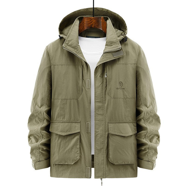 Herren Leichte Utility-Jacke mit Kapuze Echo Archiv