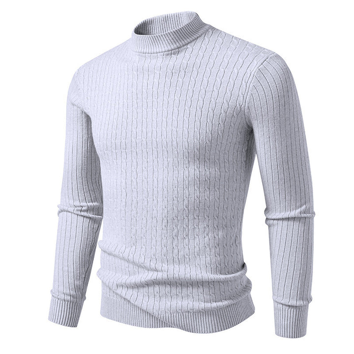 Herren Rollkragenpullover aus strukturiertem Strick Echoarchiv