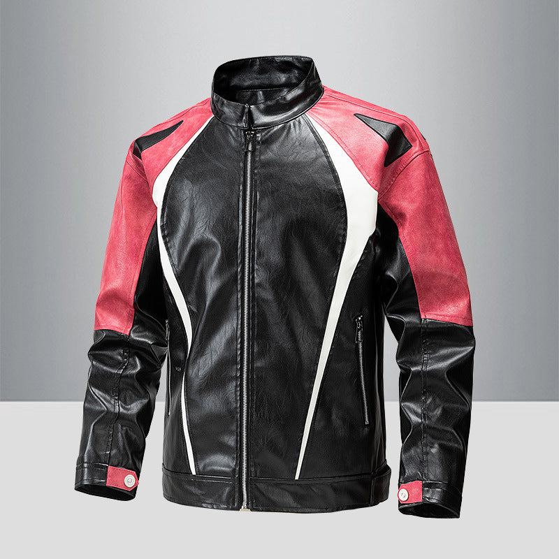 Herren modische Motorradjacke mit ergonomischen Nähten und Sicherheitsdetails Echoarchiv