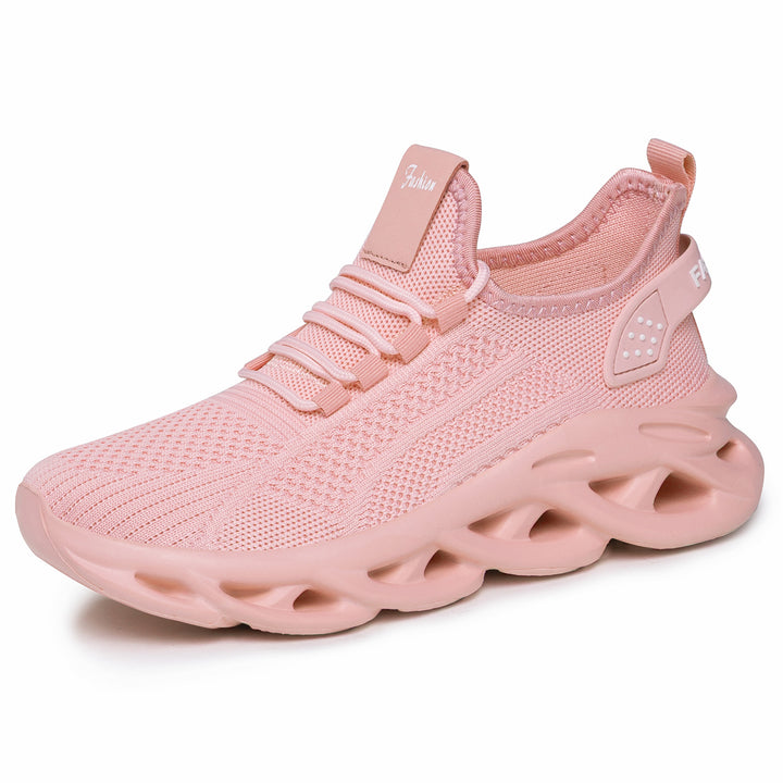 Damen nan atmungsaktive Strick-Fit Laufsneaker mit skulpturaler Luftkanal-Plateausohle Echo Archiv