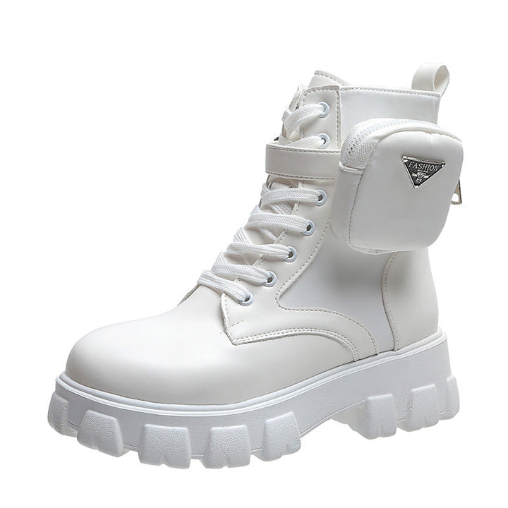 Damen Chunky Boots mit praktischem Seitentaschen-Design Echoarchiv