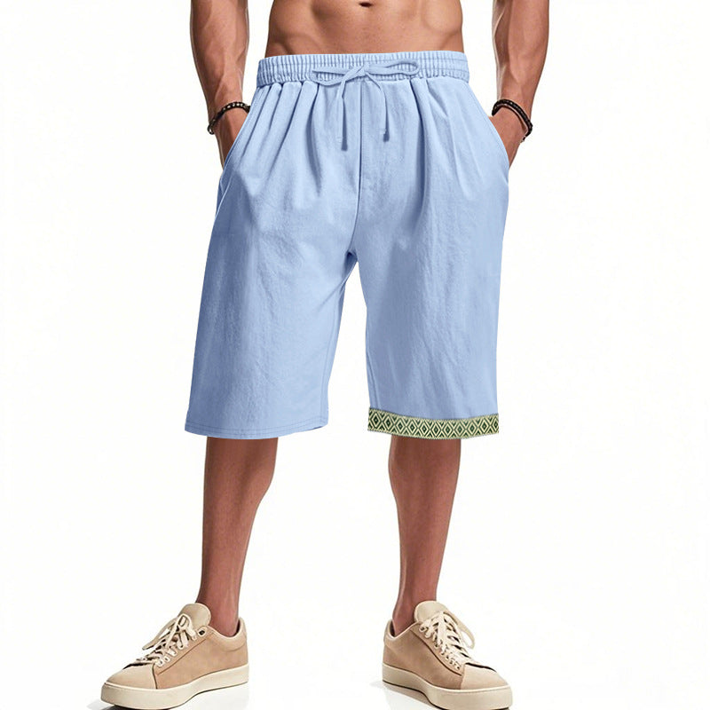 Herren lässige Bermudashorts mit elastischem Bund und Kordelzug Echoarchiv