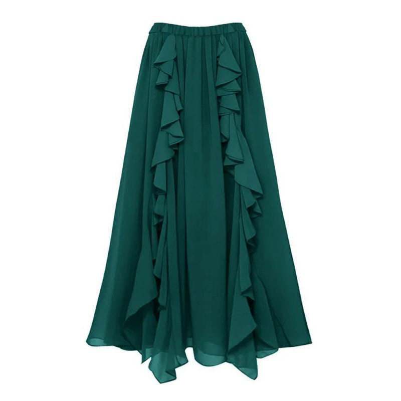 Damen Badeanzug-Set mit voluminösen Rüschendetails und elegantem Überrock Echo Archiv