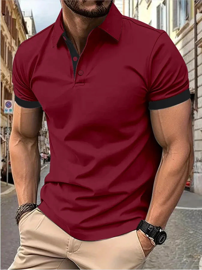 Herren Poloshirt mit modischem Kontrastdetail Echoarchiv