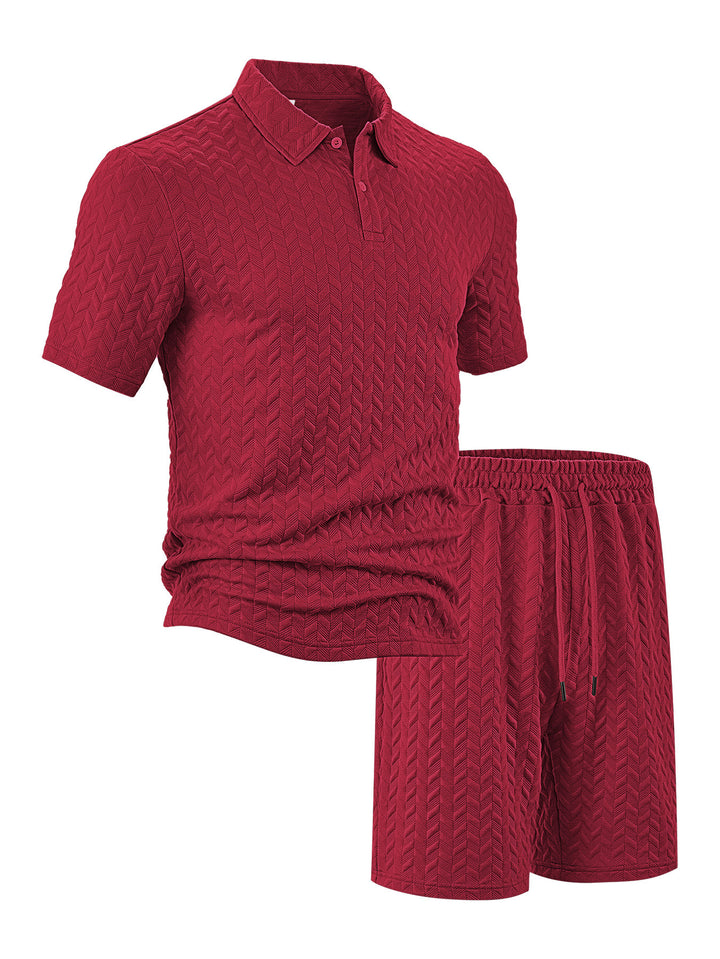 Herren Freizeit Polo und Shorts Set Echoarchiv