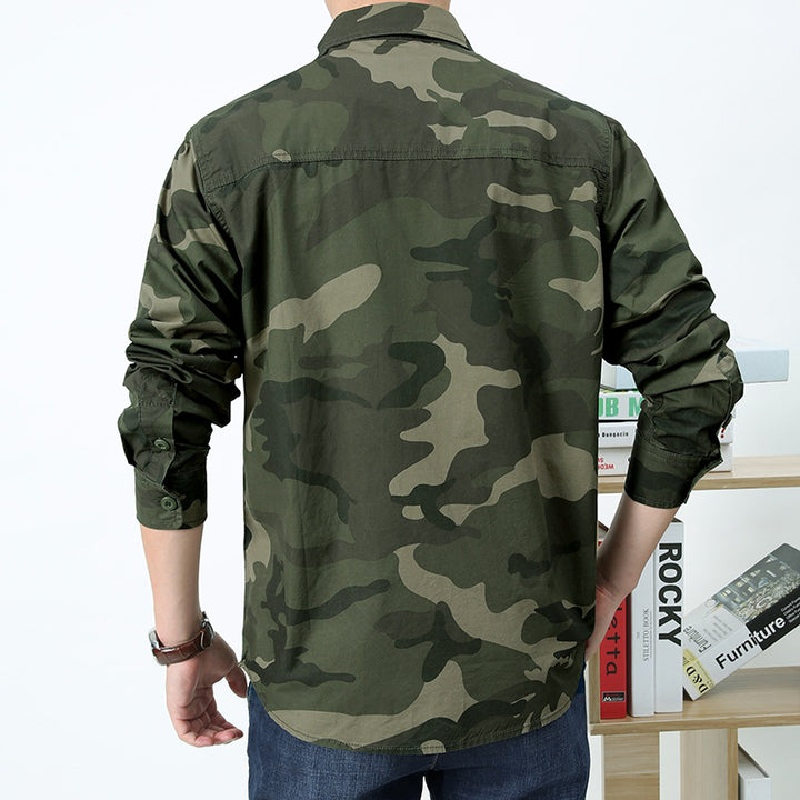 Herren Camouflage Sicherheitshemd mit Brusttaschen Echoarchiv