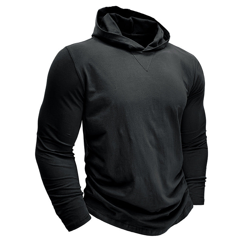 Herren Langarm-Hoodie mit modernem Schnitt und lässigem V-Ausschnitt Echoarchiv