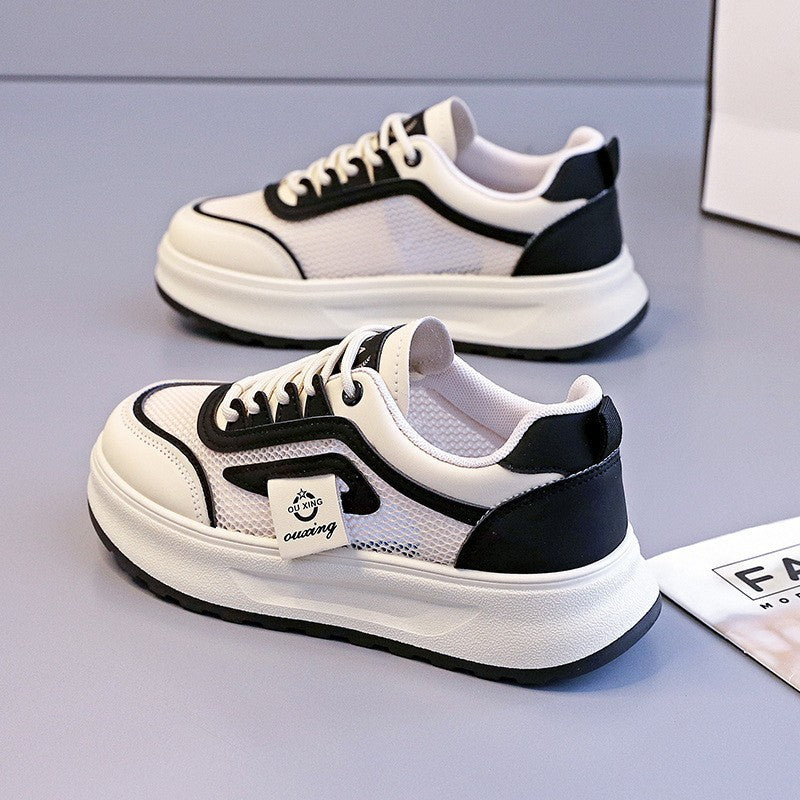 Damen nan leichte Plateausneaker mit atmungsaktivem Mesh-Obermaterial, gepolstertem Fersenkragen und stoßdämpfender EVA-Sohle Echo Archiv