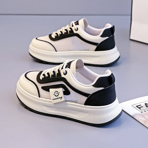 Damen nan leichte Plateausneaker mit atmungsaktivem Mesh-Obermaterial, gepolstertem Fersenkragen und stoßdämpfender EVA-Sohle Echo Archiv