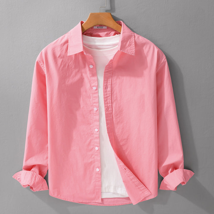 Herren Lässiges Layering-Hemd mit integriertem T-Shirt-Einsatz Echoarchiv