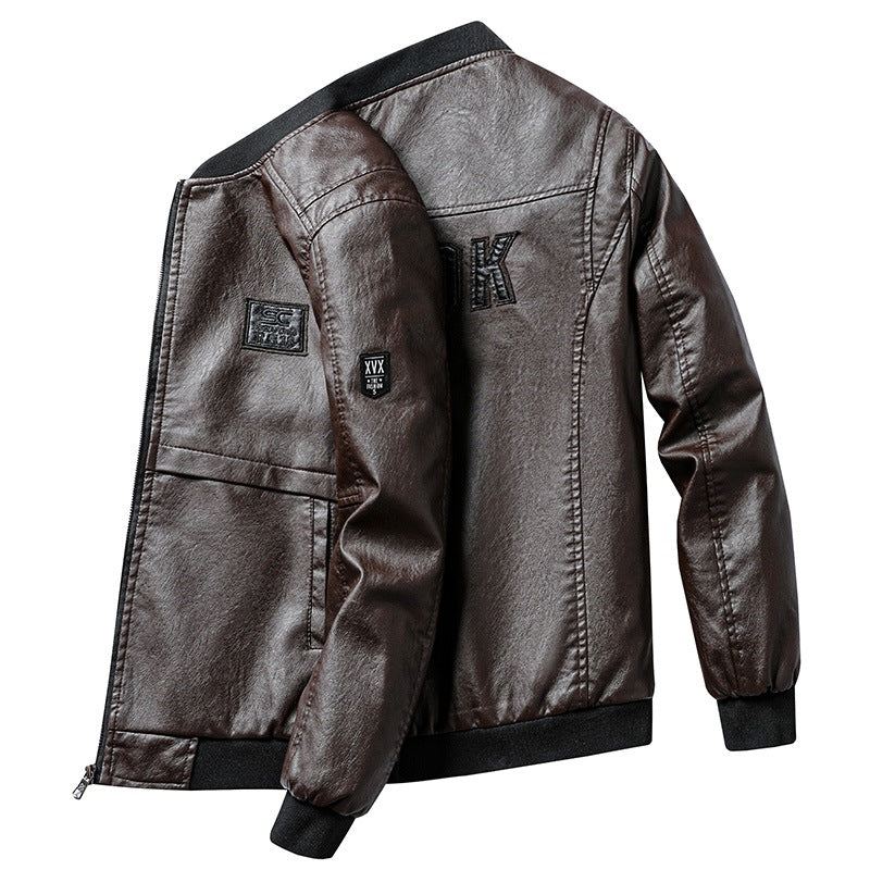 Herren Modische Kunstleder-Bomberjacke Echo Archiv 1787738231