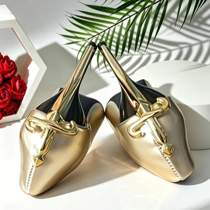 Damen Luxuriöse Absatzpumps mit Dolch‑Ornament am Stiletto Echo Archiv