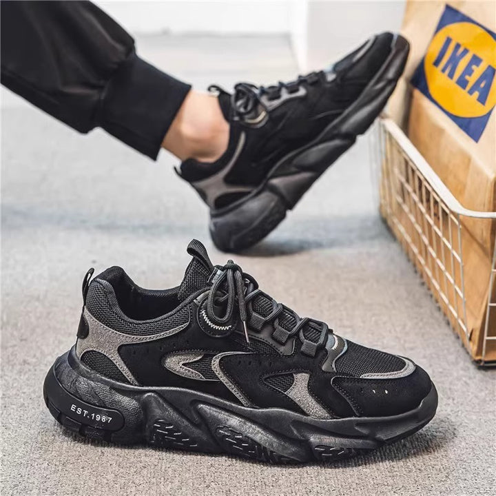 Herren stylische Chunky-Sneaker mit Wildlederoptik und atmungsaktivem Mesh-Obermaterial – Norré