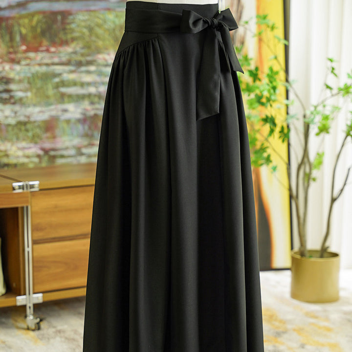 Damen Eleganter Maxirock mit Taillengürtel Echoarchiv