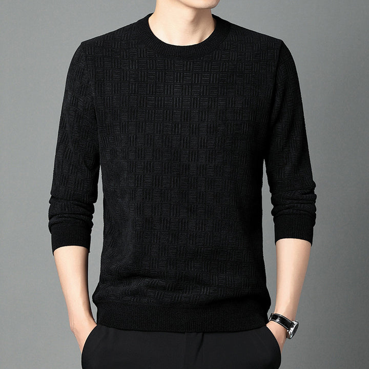 Herren komfortabler Strickpullover mit einzigartiger Struktur Echoarchiv