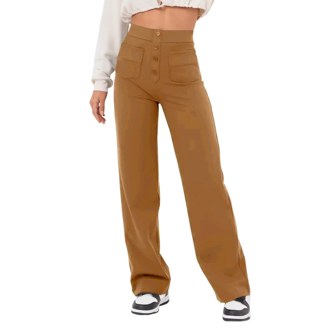 Damen Hochtaillierte Wide‑Leg Hose mit aufgesetzten Taschen Echo Archiv
