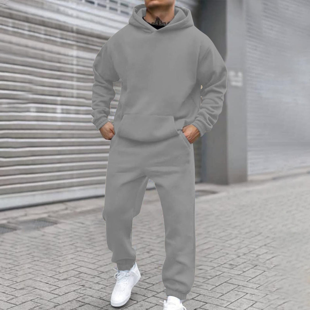 Herren bequemer Freizeitanzug mit oversized Schnitt und Kängurutasche Echoarchiv