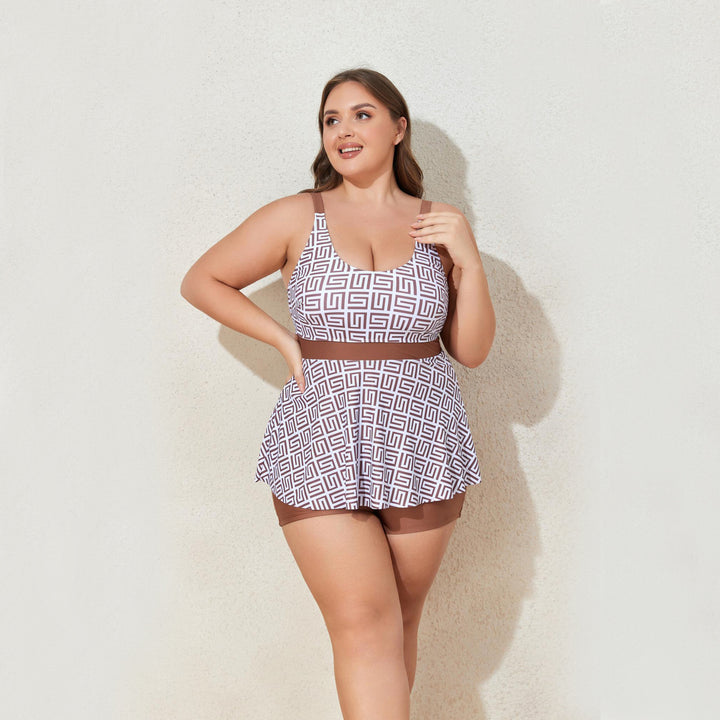 Damen Tankini-Set mit modischem fließendem Oberteil Echo Archiv