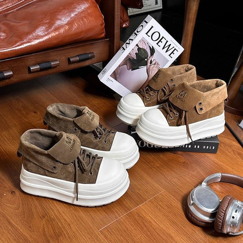 Damen Plateau-Sneaker mit modischem Falten-Design und bequemer Dämpfung Echo Archiv