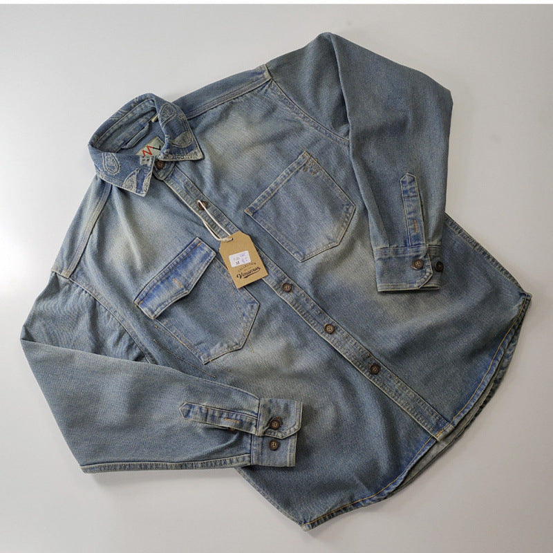 Herren Klassische Denim-Hemdjacke Echo Archiv