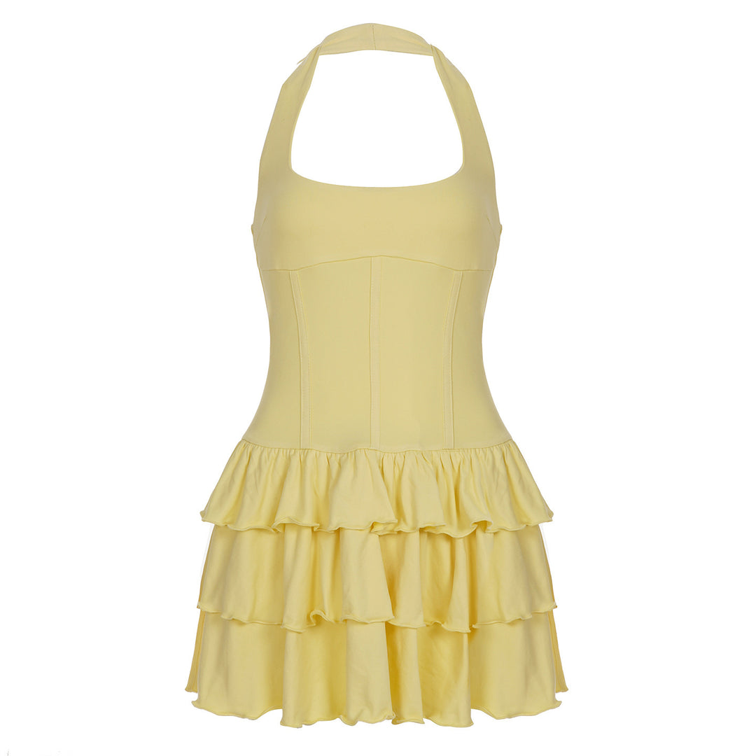 Damen Wickelkleid mit voluminösem Rüschensaum und eleganter Silhouette Echo Archiv