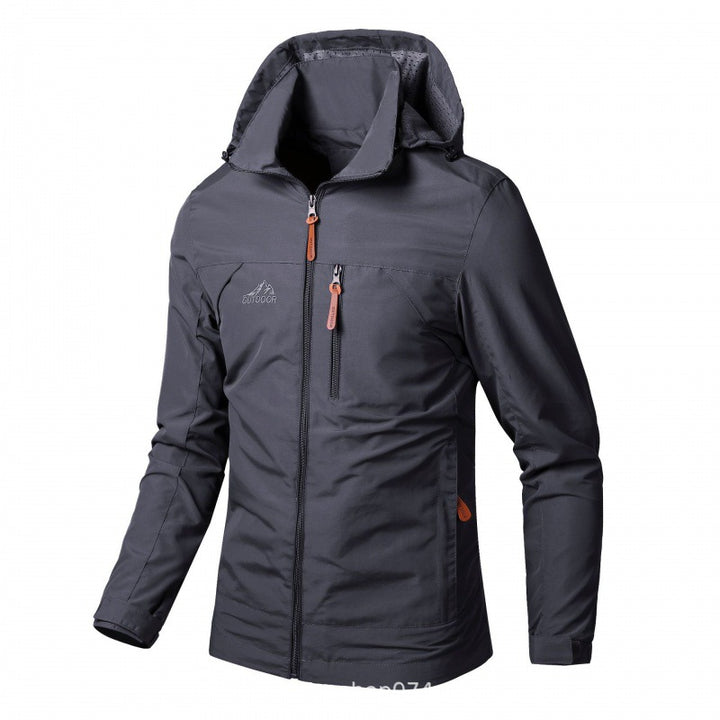 Herren nan leichte wasserabweisende Softshelljacke mit Kapuze und Sicherheitsreißverschluss Echo Archiv