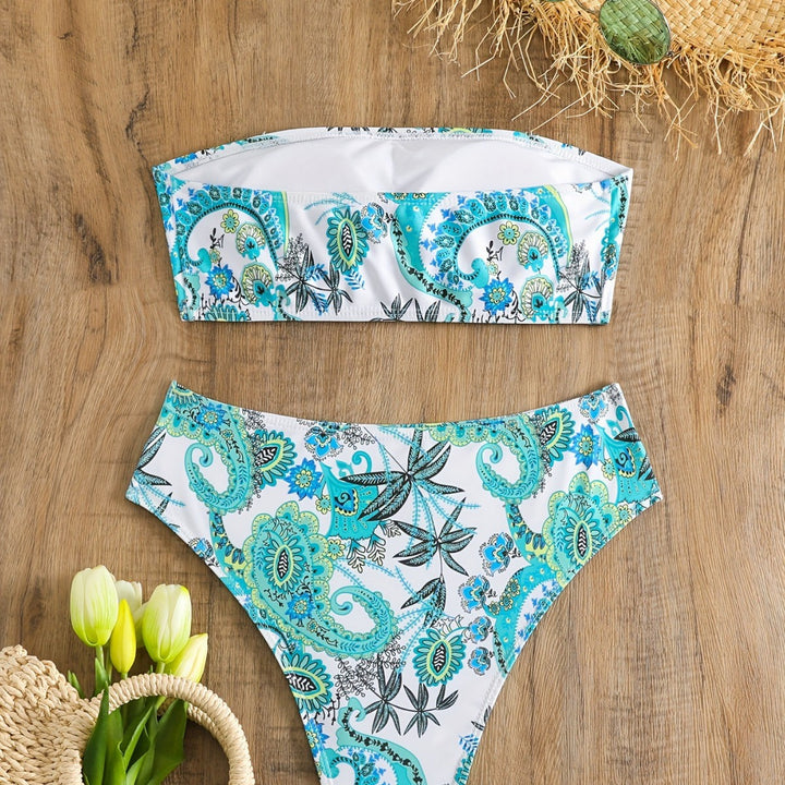 Damen Bandeau-Bikini-Set mit eleganten Muscheldetails Echo Archiv