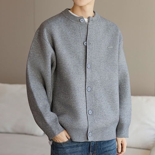 Herren lässige Strickjacke mit Knopfleiste Echoarchiv