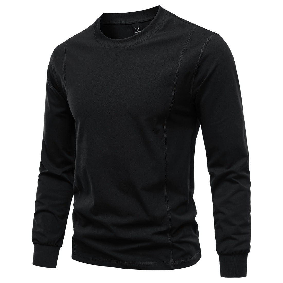 Herren Langarmshirt aus Stretch-Baumwollmix mit Rundhals und Flachnähten Echo Archiv