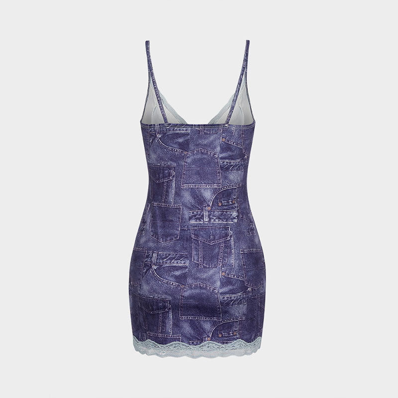 Damen Crop-Top und Minirock Set Echo Archiv