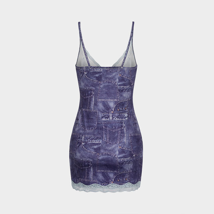 Damen Crop-Top und Minirock Set Echo Archiv