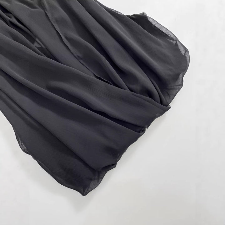 Damen Ärmellose Chiffonbluse mit Schleifenkragen und elastischem Saum Echo Archiv