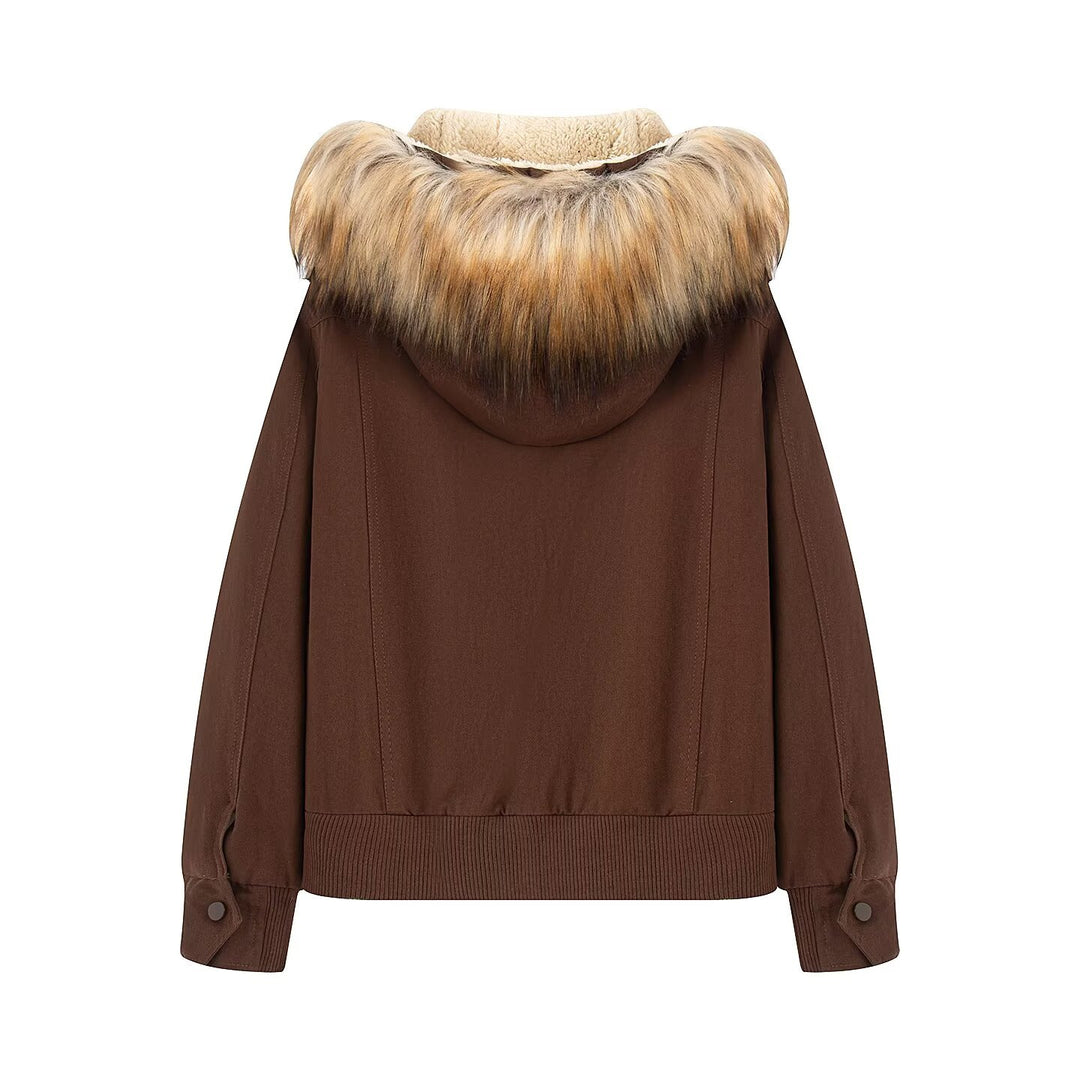 Damen Thermo-Parka mit Teddyfutter und abnehmbarer Fellkapuze Echo Archiv