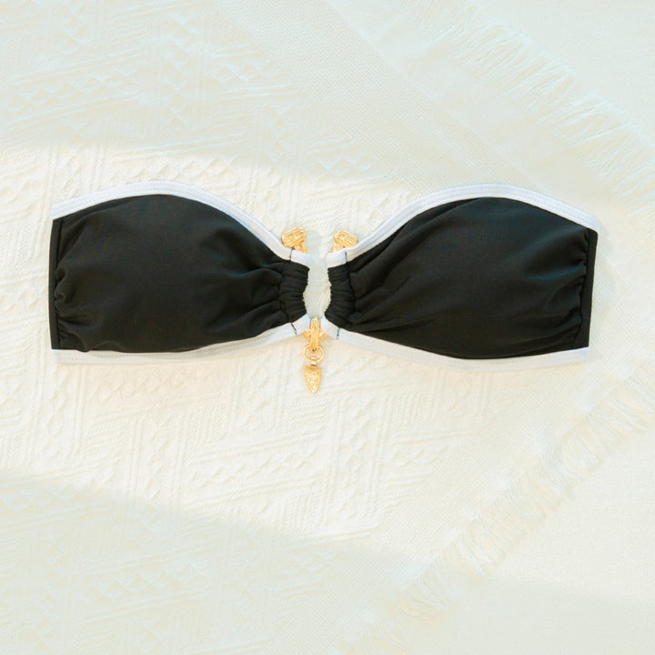 Damen Bikini-Set mit elegantem Bandeau-Oberteil und hohem Bund Echo Archiv