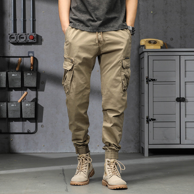 Herren Cargo-Joggerhose mit Tunnelzug, Multifachtaschen und geripptem Knöchelabschluss Echo Archiv