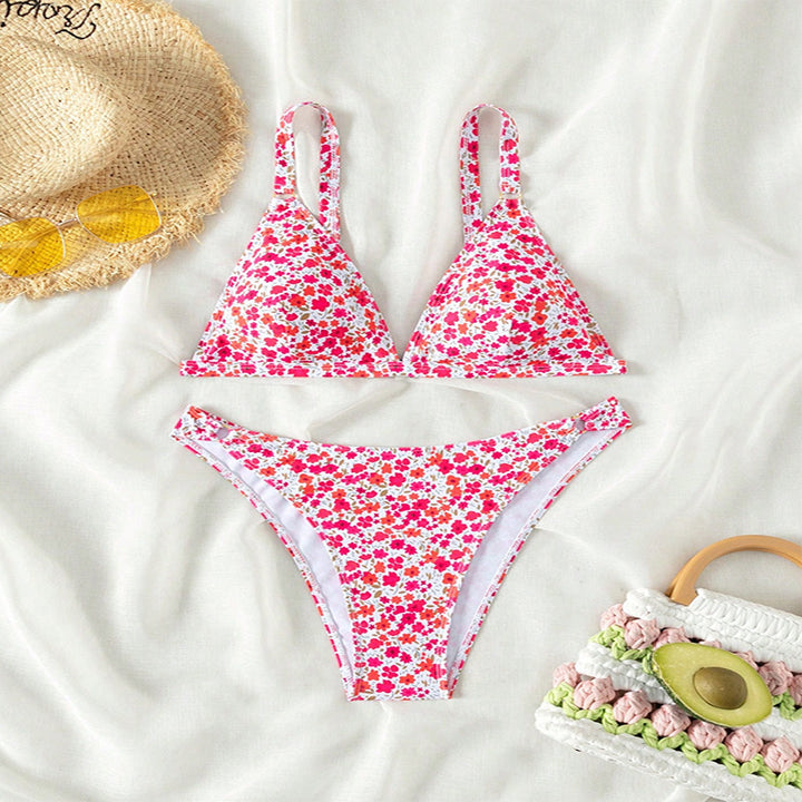 Damen Triangel-Bikini mit floralem Muster Echo Archiv