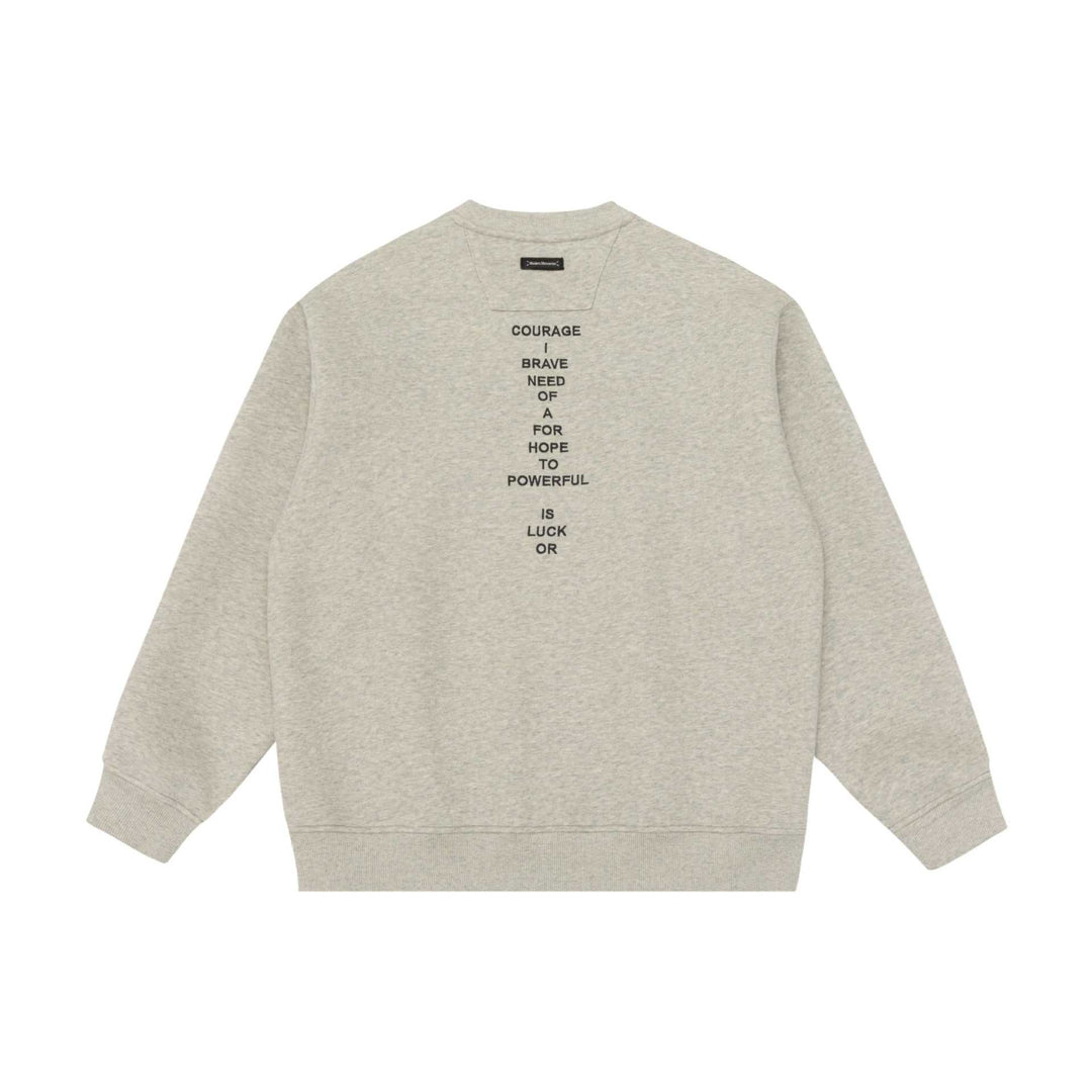 Unisex Oversize Rundhals‑Sweatshirt mit Mini‑Statement‑Stickerei Echoarchiv