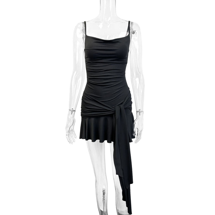 Damen Figurbetontes Wickelkleid mit schmaler Taille und asymmetrischem Saum Echo Archiv
