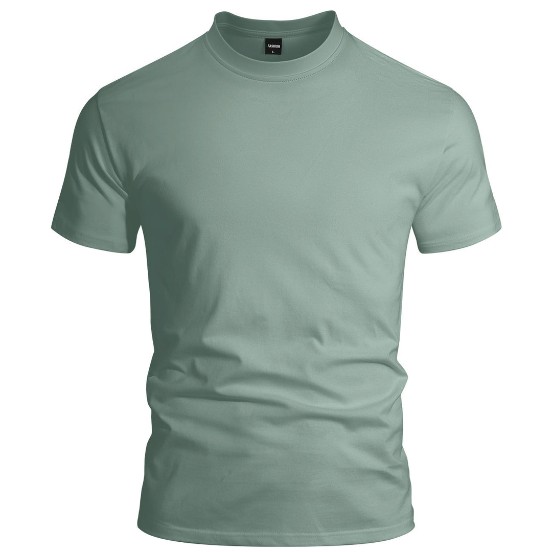 Herren nan eng anliegendes Rundhals-Basicshirt aus Singlejersey mit verstärktem Nackenband Echo Archiv