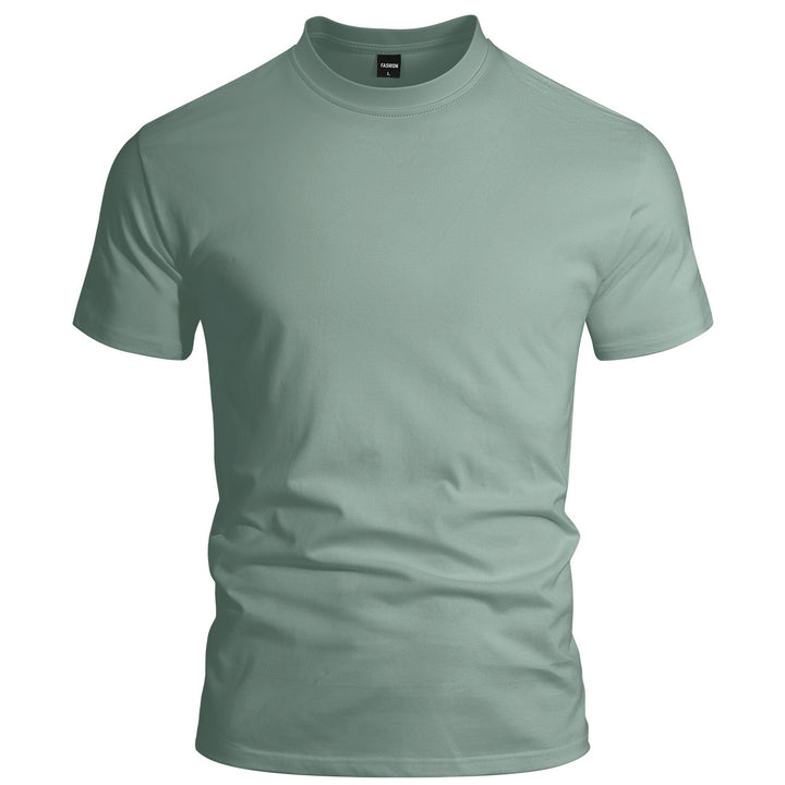 Herren nan eng anliegendes Rundhals-Basicshirt aus Singlejersey mit verstärktem Nackenband Echo Archiv