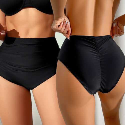 Damen Hochgeschnittene Rüschen-Bikinihose Echo Archiv