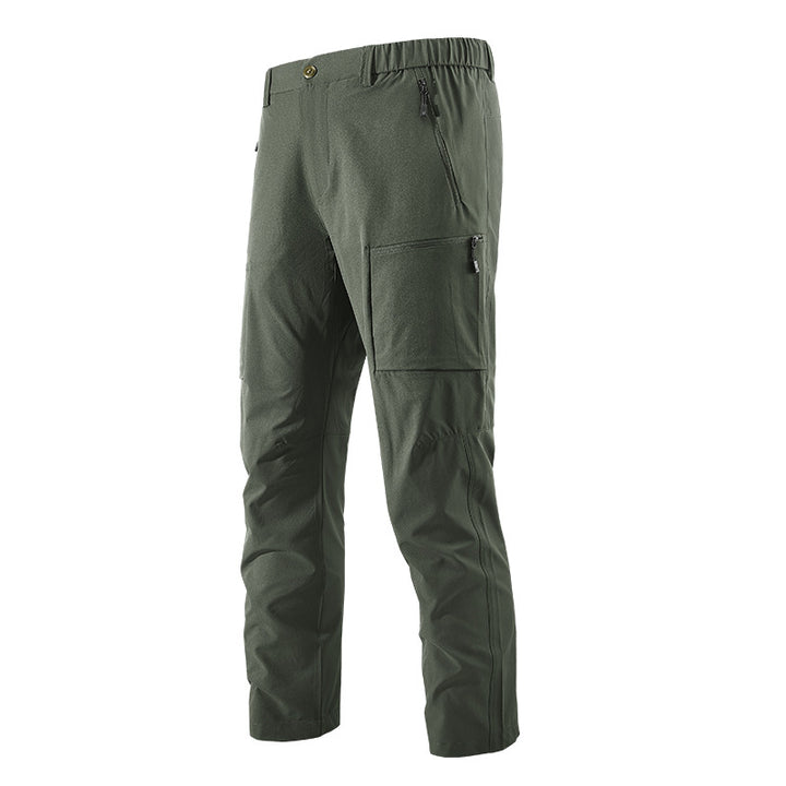 Herren Multifunktionale Cargo-Reisehose mit elastischem Bund, Reißverschlusstaschen und Knieverstärkung Echo Archiv