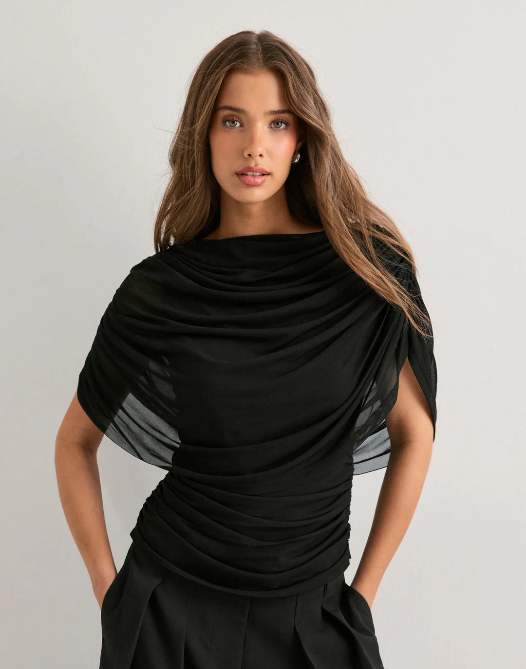 Damen stilvolles Drapiertop Echo Archiv