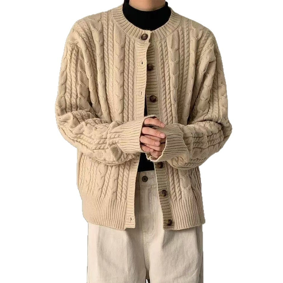 Damen Modische Strickjacke mit Knopfdetails Echoarchiv