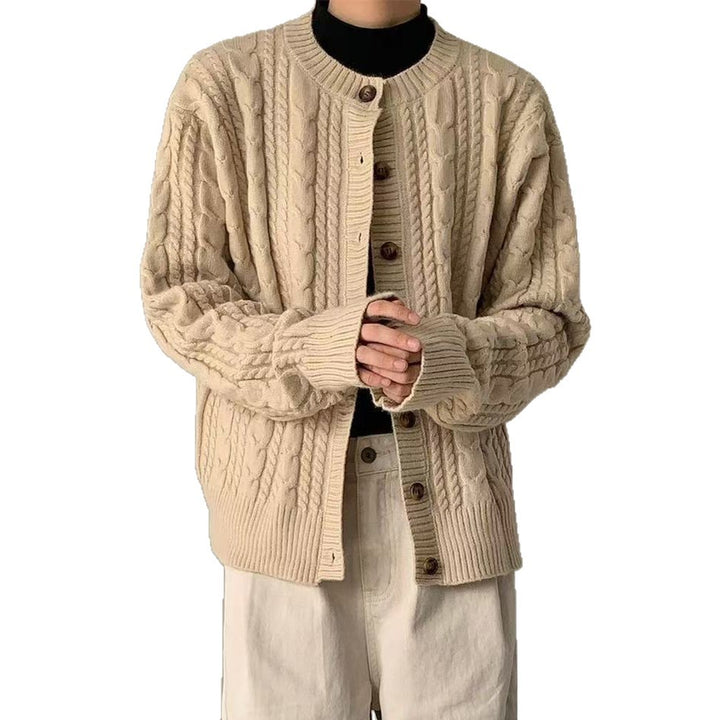 Damen Modische Strickjacke mit Knopfdetails Echoarchiv