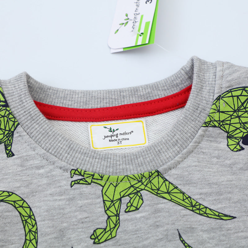 Kinder Sweatshirt mit kreativem Dinosaurier-Muster Echo Archiv