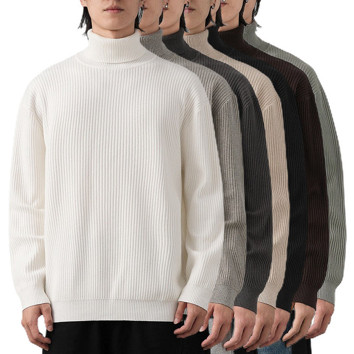 Herren Grobstrickpullover mit Stehkragen Echo Archiv