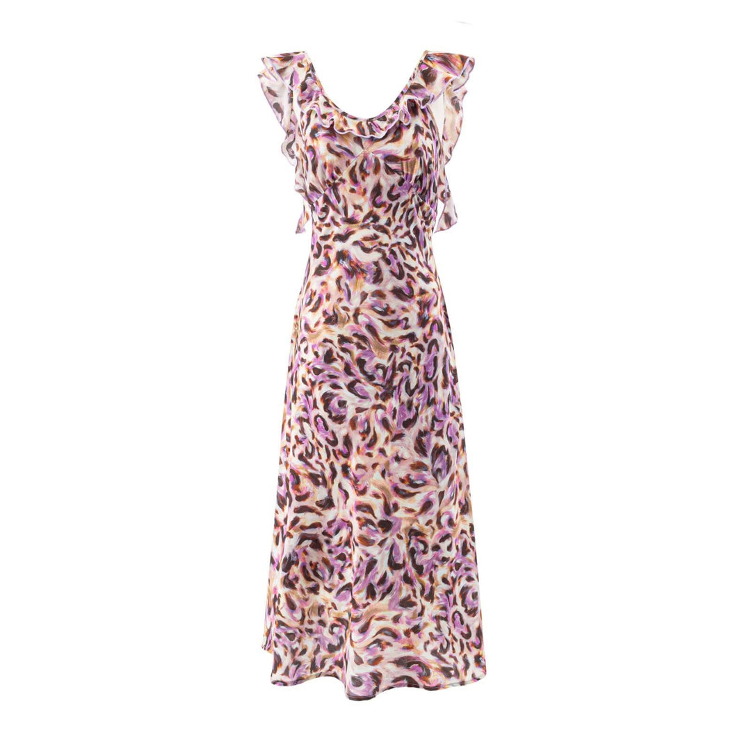 Damen Maxikleid mit elegantem Rüschensaum und floralem Muster Echo Archiv