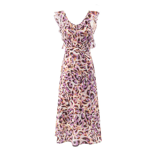Damen Maxikleid mit elegantem Rüschensaum und floralem Muster Echo Archiv