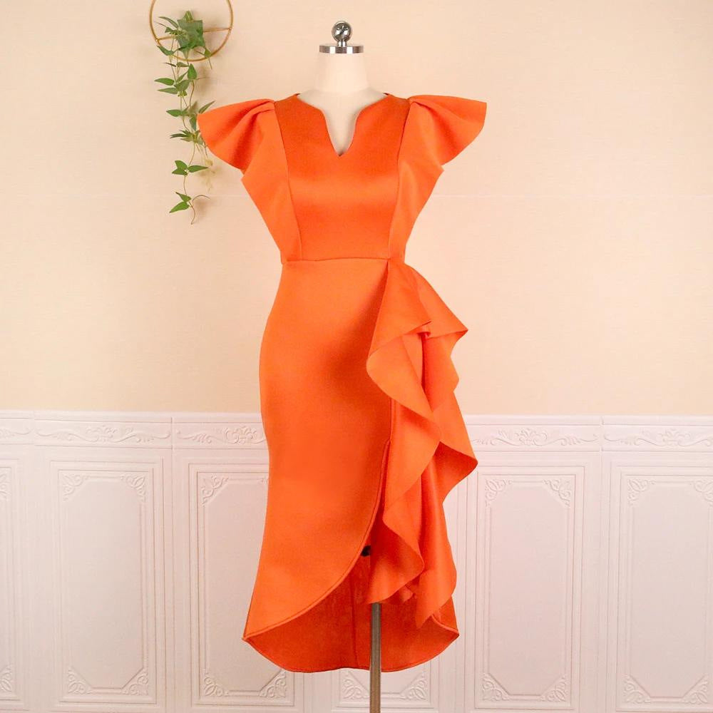 Damen Elegantes Wickelkleid mit voluminösen Drapierungen Echo Archiv